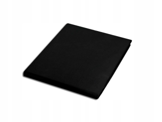 Saténový list bez gumového pásma 160x220 čierny
