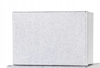 Strieborný obdĺžnikový dekoratívny box 37 cm