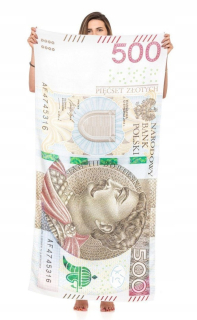 Uterák banknote pln 500 vtipné darčekové peniaze