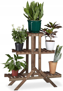 Stojan na kvety - Relaxácia kvety Stojan Stand Slanter Drevo 82 cm