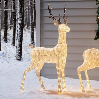 Renifer LED vianočné záhradné dekorácie 1,3m veľký!