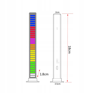 Lampáš, svietník - RGB Hlas Actived Rhythm Hudba LED svetlo