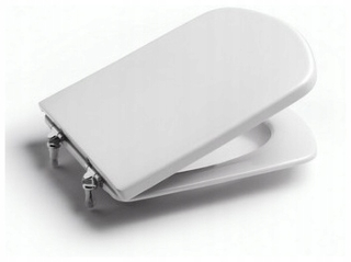 WC doska - WC sedadlo Roca DAMA SENSOb COMPACTO & SQUARE, biely duroplast