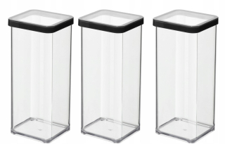Potravinová nádoba Rotho Loft Black 2,25 L 3 PCS.
