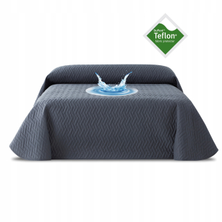 Prikrývka - Polyesterový prehoz Belmarti 270 cm x 200 cm odtiene sivej