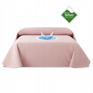 Prikrývka - Polyesterový prehoz Belmarti 270 cm x 200 cm odtiene ružovej