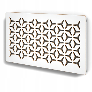 Kryt na radiátor, MDF doska, 129 x 68 cm, biela
