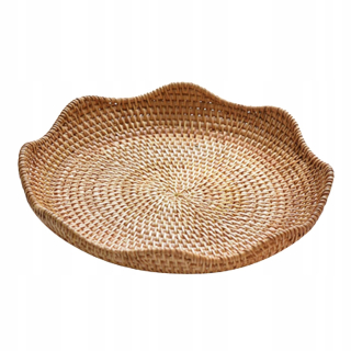 Kôš, košík - Rattan Round Serving Basket na