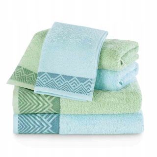 Amelia Domov Set s 6 uterákmi Aledo Blue, Mint