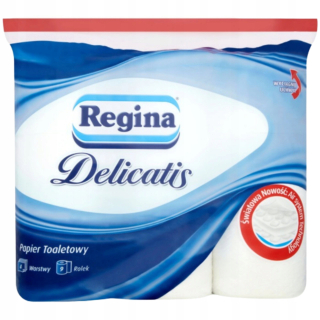 Toaletný papier - Regina delicatis toaletný papier 4 vrstvy 9 roliek.