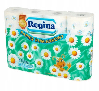 Toaletný papier - Regina, harmančekový toaletný papier, 12 valčekov