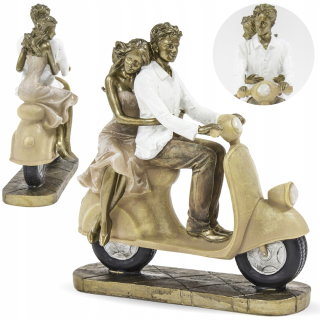 Romantický figurínový pár na skútre 22x20x8
