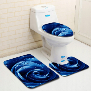 Kúpelňová predložka - Rose 01 Zeeple Flower Pattern Bath Rat sada