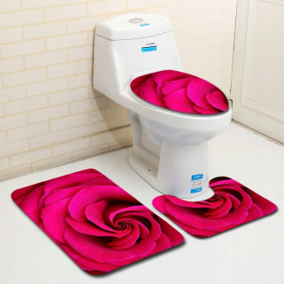 Kúpelňová predložka - Rose 04 Zeeple Flower Pattern Bath Rat sada