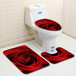 Kúpelňová predložka - Rose 05 Zeeple Flower Pattern Bath Rat sada