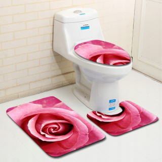 Kúpelňová predložka - Rose 08 Zeeple Flower Pattern Bath Rat sada