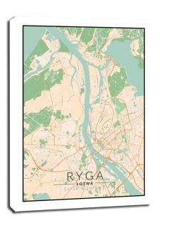 Riga farebná mapa - obrázok na plátne