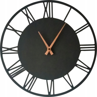 Hodiny - Nástenné hodiny, čierne, 30 cm