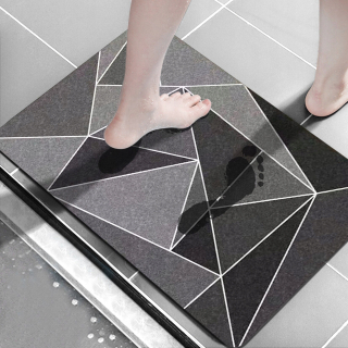 Kúpelňová predložka - Kúpeľňový koberček S1 Koberček do kúpeľne s geometrickou potlačou