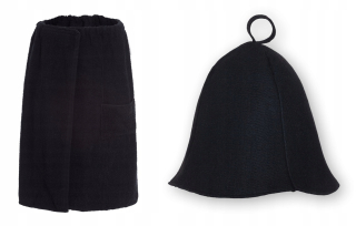 Pareo pre saunu 70 x 140 cm čiernej