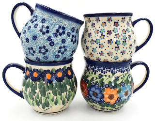 Hrnček - BEATA WOŹNIAK hrnček SET Q.502 x 4 keramika 375 ml