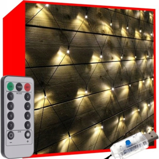 LED SVETELNÁ SIEŤOVÁ ZÁCLONA SVETLA NA VIANOČNÝ STROMČEK 2,6x2