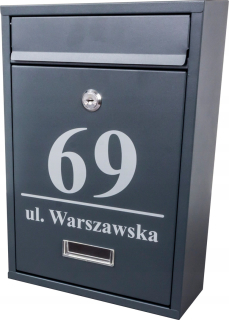 Poštová schránka - LETTERBOX POSTAGE STREET číslo domu ANTRACIT
