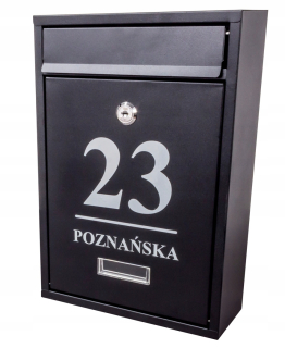 Poštová schránka - Mailbox Mail Street House Number Black