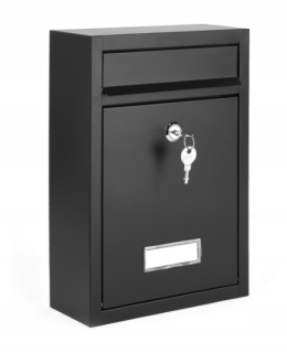 Poštová schránka - Box na Zoznam Black Metal Steel Key