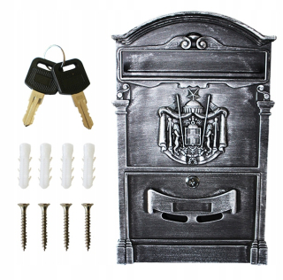 Poštová schránka - POŠTOVNÝ BOX ANTIQUE SILVER