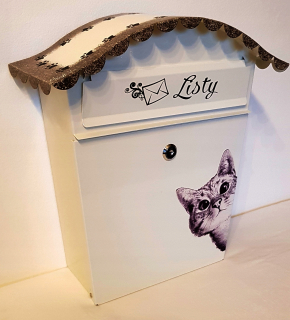 Poštová schránka - BOX ZOZNAM ručne maľované CAT-2 ECRU