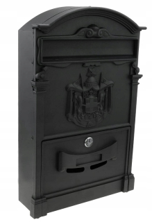 Poštová schránka - Letterbox retro veľké čierne poštovné