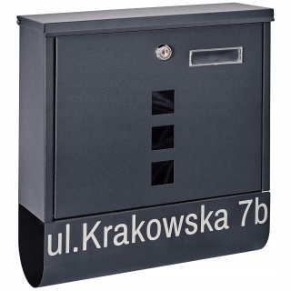 Poštová schránka - MAILBOX pošta Listy slovám + ANTHRACITE