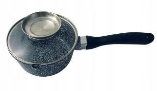 Hrniec, kastrol - Masívna panvica s skleneným krytom 2 litre 16 cm