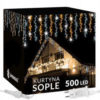 Svetelná clona Springos cencúľ 301 - 500 svetiel