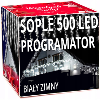 SOPLE 500 LED FLASH VIANOČNÉ SVETLO VIANOČNÉ OSVETLENIE XXL