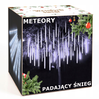Vonkajšie vianočné osvetlenie - Sople Meteora LED lampa padajúceho snehu 50cm IP44