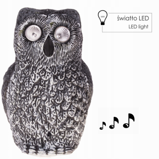 Owl odstraňovacia figúrka pre snímač pohybu záhradného pohybu