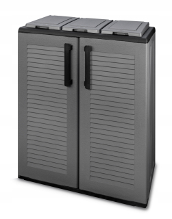 Kôš na triedený odpad - ArtPlast 240 l, 3-komorový rám