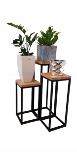 Stojan na kvety - Stánok Kvetinový Metal konzoly Black Oak Loft