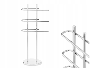 STOJAN NA UTERÁKY, VOĽNE STOJACÍ 3-RAMENNÝ INOX