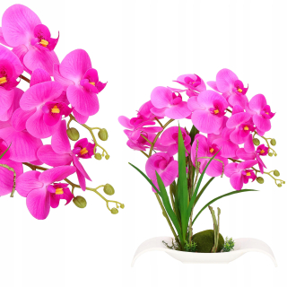 Orchid Umelé 2 výhonky 40cm kvety orchidey