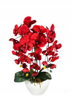 Orchidea umelá kvetina orchidea červená kvetináč