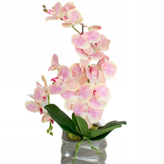 Orchidea umelé pink v keramickej miske