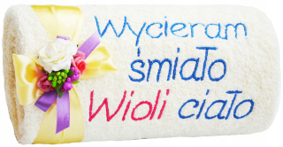 Veľký uterák s pekným darčekom pre vyšívanie pre matku 100%