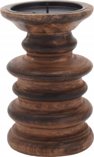 Drevený svietnik Home Styling Collection 16 cm