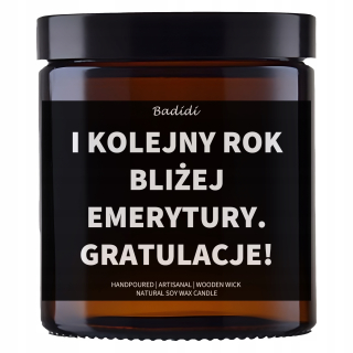 Sviečka - Sójová sviečka s nápisom Badidi Amber 180 ml