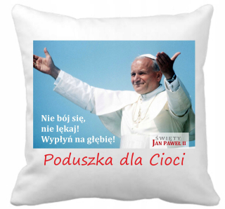 Void3d vankúš Saint. John Paul II Biała 40x40 cm