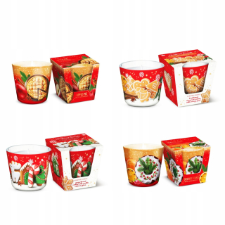 Tradičné sviečky parafín vianočné mix Bartek Candles 4 ks.