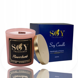 Sviečka FlowerBomb Sóy, peony Soyfragrar 1 ks.